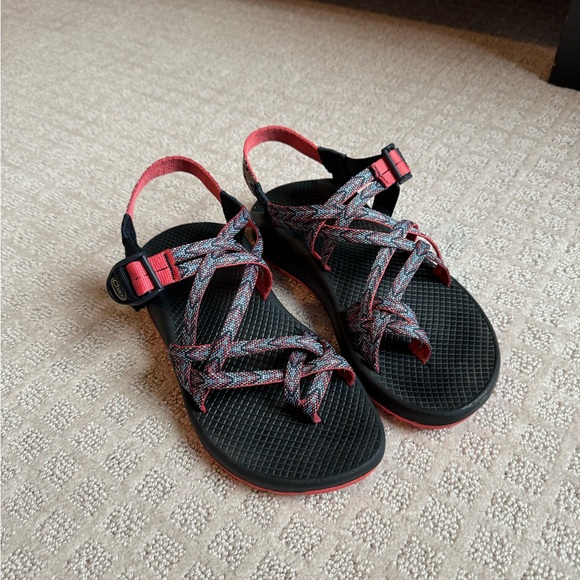 Chaco Z/2 Navy and Pink Adjustable Sandals - Picture 1 of 5